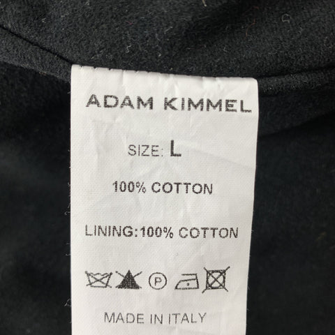 ADAM KIMMEL Size L Navy Cotton Double Breasted Hook & Eye Coat