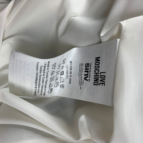 LOVE MOSCHINO Size 6 Black & White Checkered Cotton Jacket