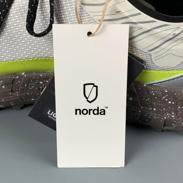 Zapatillas con cordones de poliamida verde gris claro talla 10 NORDA