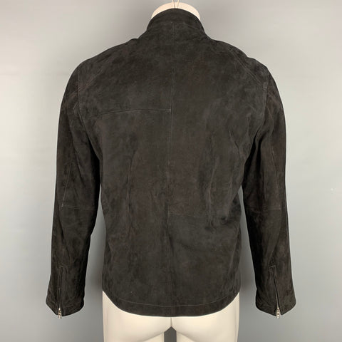 Chaqueta con cremallera de ante negra de PS by PAUL SMITH Talla S