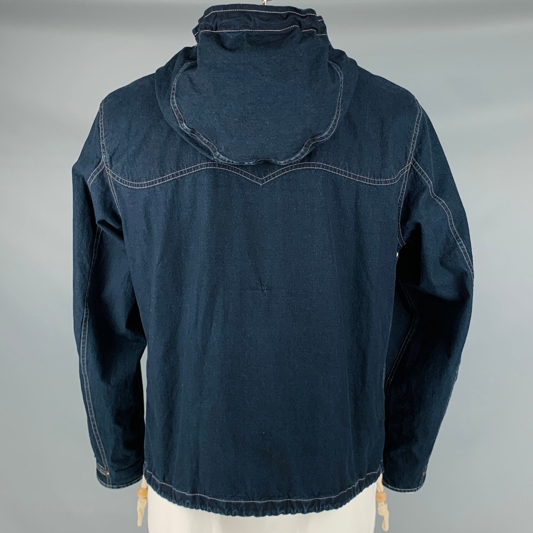 RRL by RALPH LAUREN Size L Indigo Cotton Hooded Jacket – Sui Generis  Designer Consignment