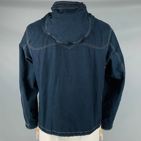 RRL by RALPH LAUREN Size L Indigo Cotton Hooded Jacket