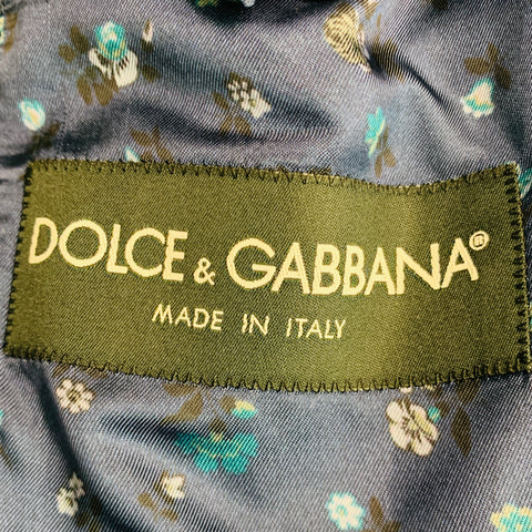 DOLCE & GABBANA Size 40 Grey Black Heather Wool Peak Lapel Sport Coat