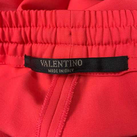 VALENTINO Size 32 Salmon Solid Wool Elastic Waistband Casual Pants
