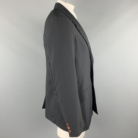 COMME des GARCONS HOMME PLUS Chest Size L Black Polyester Notch Lapel 2Sport Coat