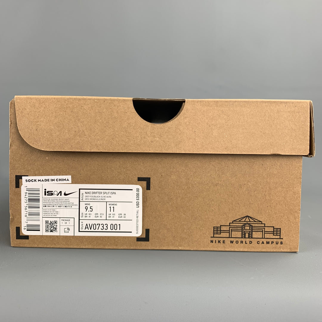 Zapatillas Nike Dirfter Split talla 9,5 de nailon gris claro