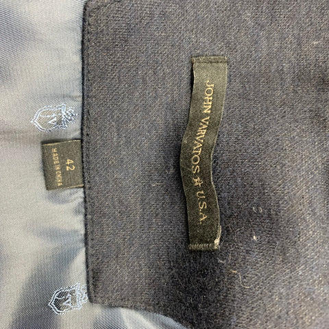 JOHN VARVATOS * U.S.A. Size 42 Navy Wool Blend Sport Coat