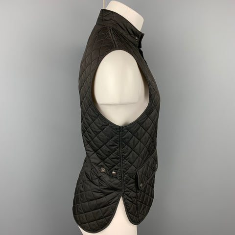 BELSTAFF Chaleco con botones a presión de poliéster acolchado negro talla S
