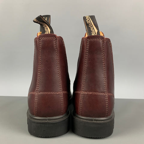 BLUNDSTONE Size 11 Burgundy Solid Leather Boots
