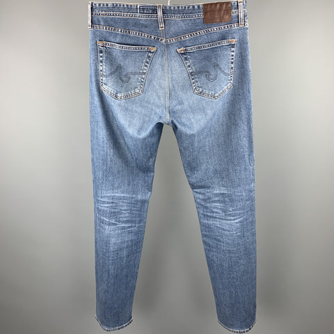 ADRIANO GOLDSCHMIED The Matchbox Size 36 Indigo Washed Cotton / Polyurethane Zip Fly Jeans