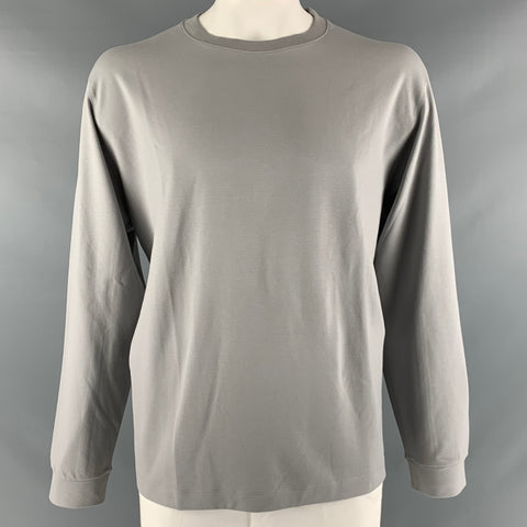 THEORY Size XXL Grey Viscose Crew-Neck Pullover
