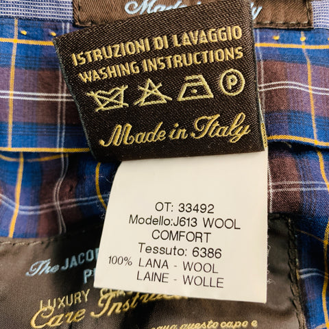 JACOB COHEN Size 36 Brown Heather Contrast Stitch Wool Flannel Casual Pants