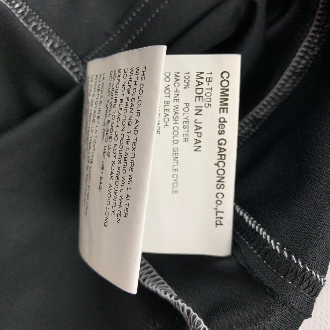 COMME des GARCONS Camiseta de poliéster bicolor en blanco y negro Talla XL