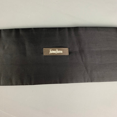NEIMAN MARCUS Size One Size Black Solid Silk Cummerbund