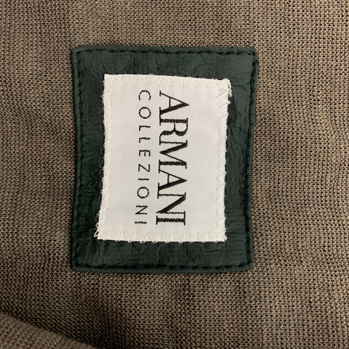 ARMANI COLLEZIONI Size 38 Dark Green Polyethylene Zip Up Water Repellent Jacket