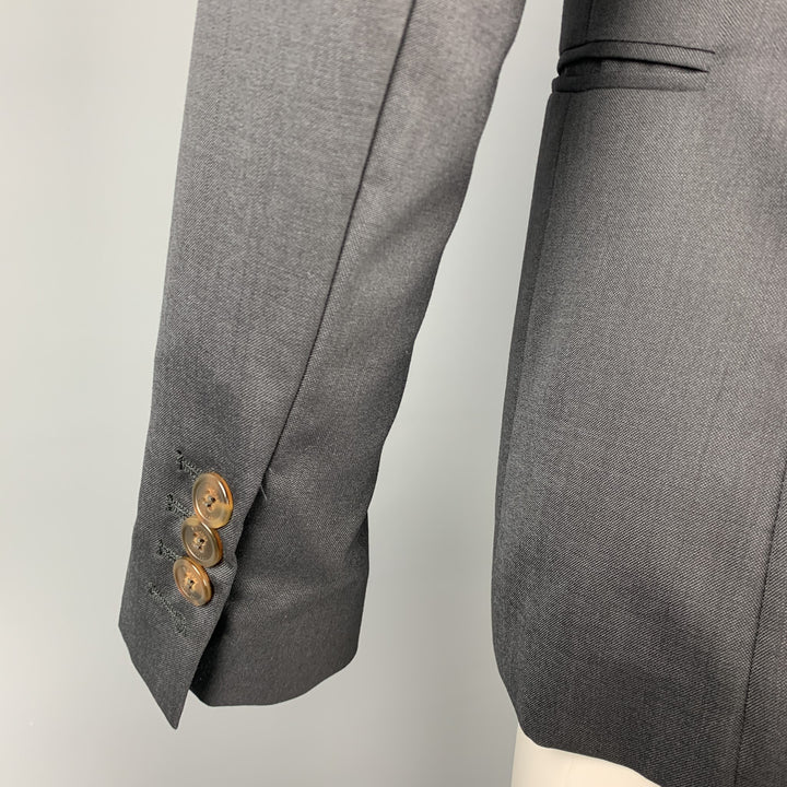 VIVIENNE WESTWOOD MAN James Size 36 Charcoal Wool Peak Lapel Suit