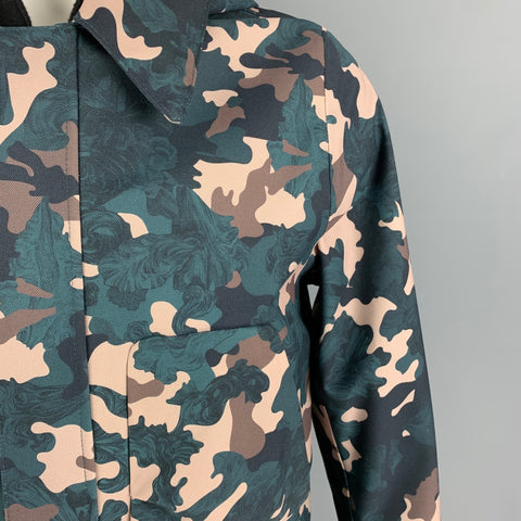 NORWEGIANRAIN Size XL Green Brown Camouflage Nesta Falck Homme Raincoat