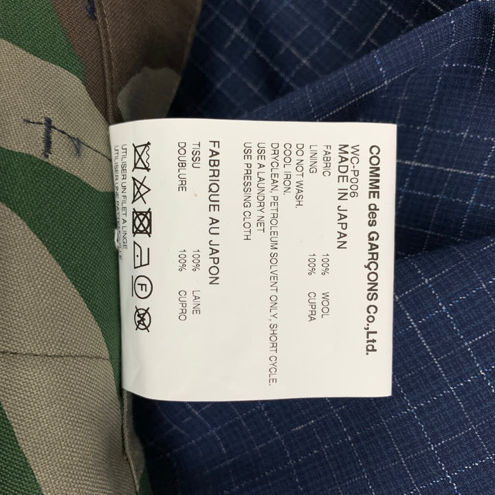 JUNYA WATANABE SS19 Size M Blue Yellow Grosgrain Utility Vest Shorts Tee 3PC Set