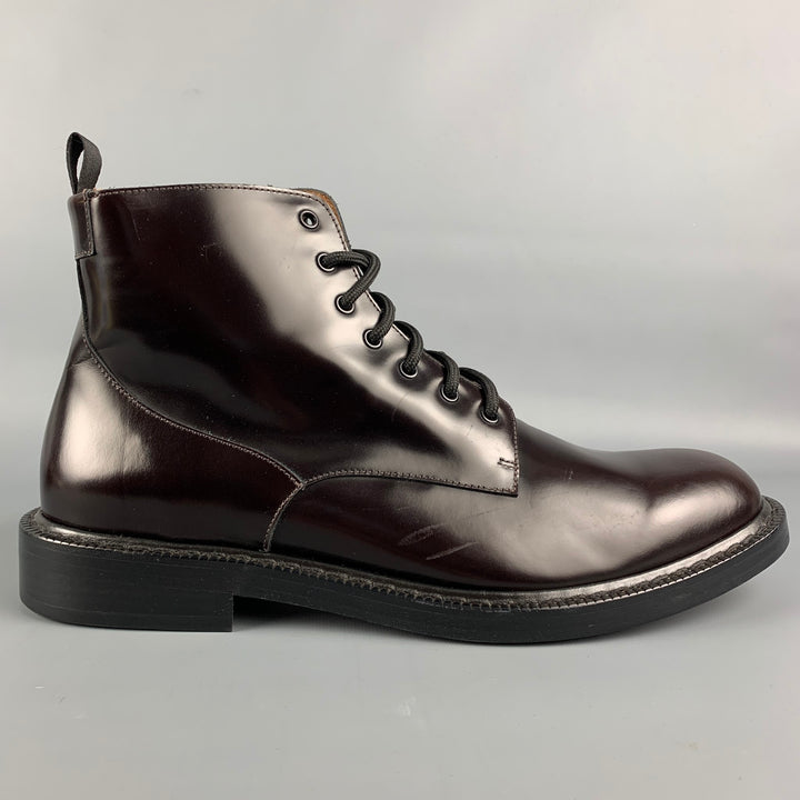 MARC JACOBS Size 12 Brown Leather Lace Up Ankle Boots
