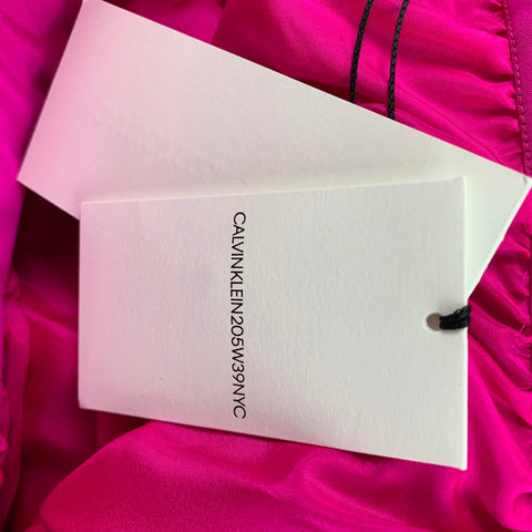 CALVIN KLEIN 205W39NYC Size 2 Pink Silk Pleated Circle Skirt