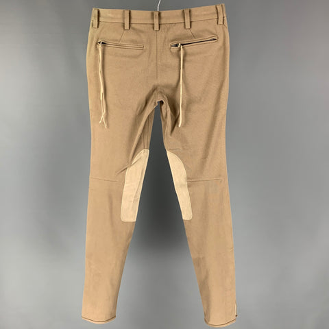 NUMBER (N)INE Size 30 Khaki Textured Zip Fly Jodhpurs Casual Pants