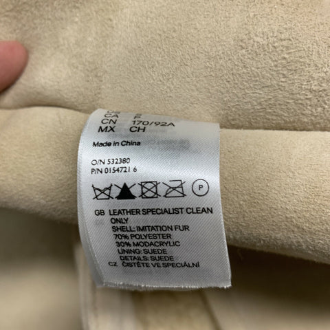 MAISON MARTIN MARGIELA Taille S Manteau en fausse fourrure unie beige