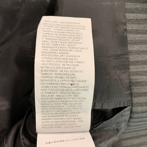 EMPORIO ARMANI Talla 38 Abrigo deportivo con solapa de muesca en mezcla de lana gris carbón