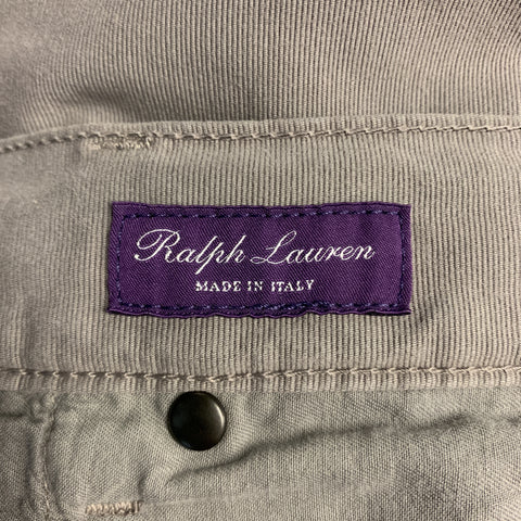 RALPH LAUREN Size 29 Gray Cotton 32 Zip Five Pockets Casual Pants