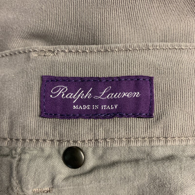 RALPH LAUREN Size 29 Gray Cotton 32 Zip Five Pockets Casual Pants