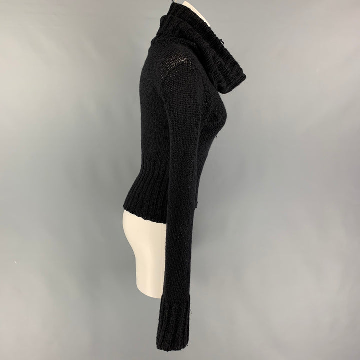 SPORTMAX Size M Black Nylon Mohair Turtleneck Sweater