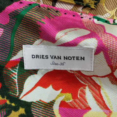 DRIES VAN NOTEN x CHRISTIAN LACROIX SS 20 Size 4 Multi-Color Floral Jacquard Polyester Blend Pants Suit