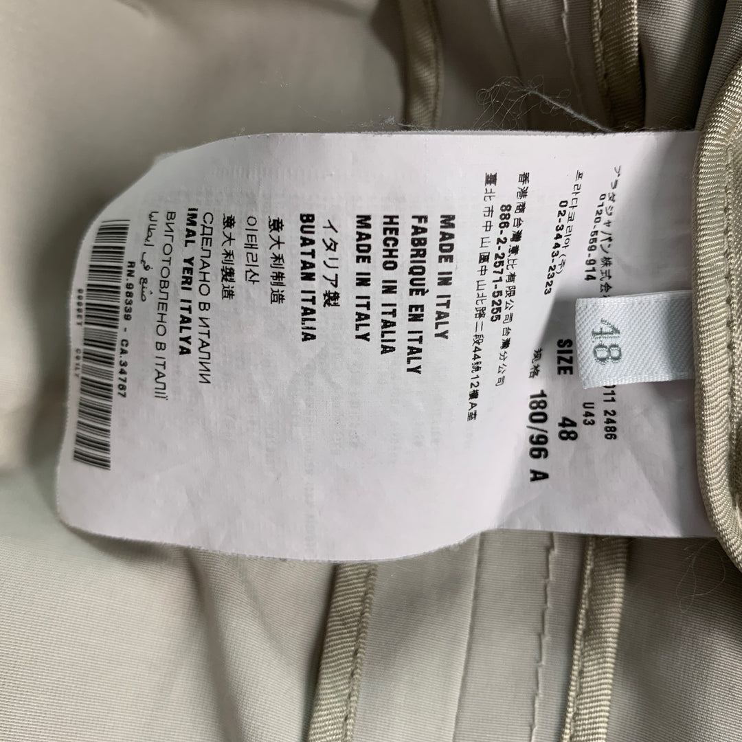 PRADA Size 38 Ivory Solid Cotton Polyester Trench Coat – Sui 