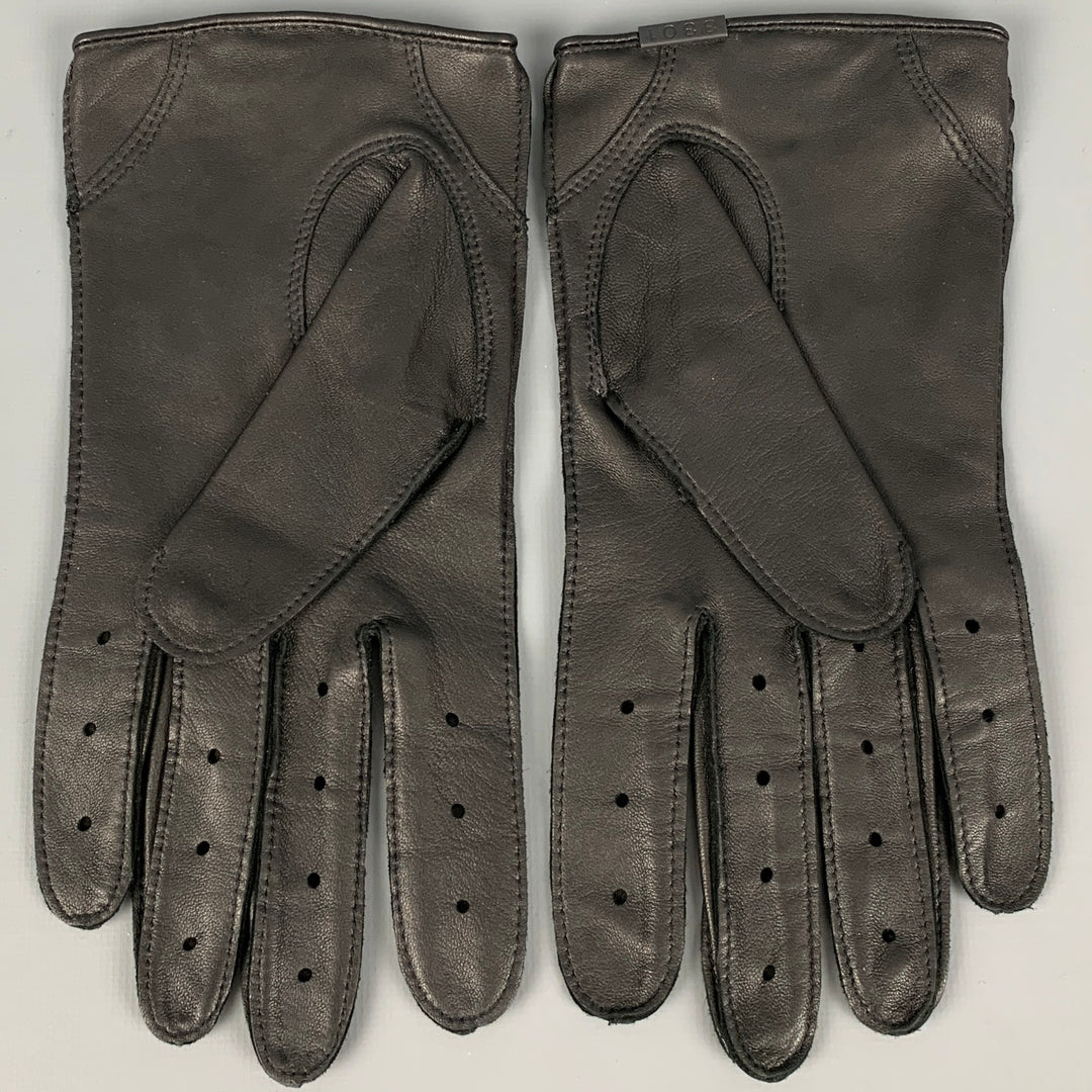 G-STAR Black Perforated Leather Gloves