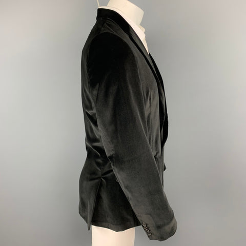 PAUL SMITH Soho Fit Size 42 Regular Black Velvet Notch Lapel Sport Coat