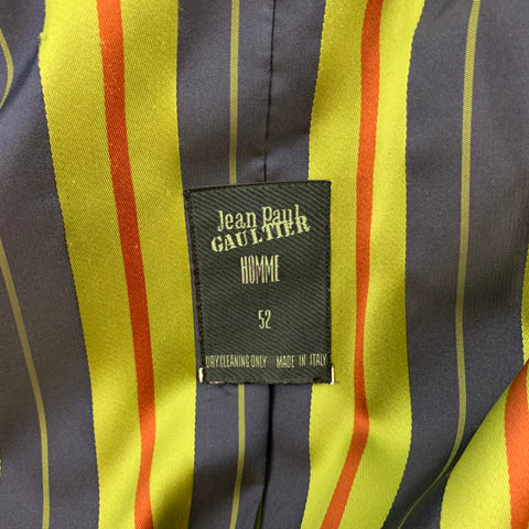 JEAN PAUL GAULTIER Size 42 Black Peak Lapel Sport Coat