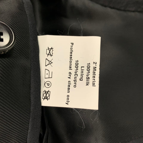 BALLY Size 42 Black Wool Silk Shawl Collar Sport Coat