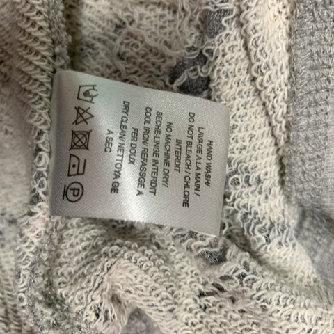 IRO Nona Size S Light Gray Distressed Cotton Blend  Long Sleeve Pullover