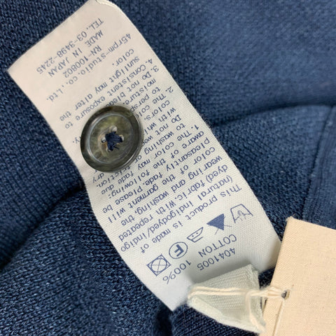 45rpm Size XXL Navy Knit Cotton Cardigan