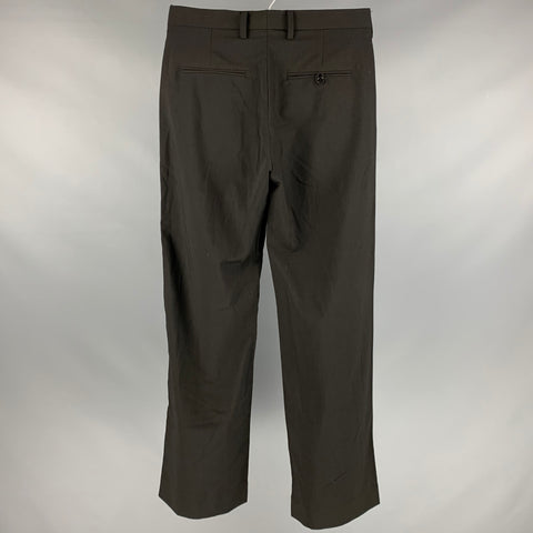 UNDERCOVER Size 30 Black Applique Wool Blend Apron Dress Pants