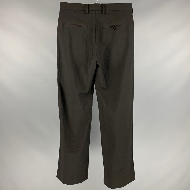 UNDERCOVER Size 30 Black Applique Wool Blend Apron Dress Pants