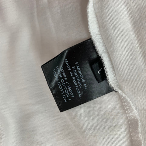 BALMAIN Taille L T-shirt en coton logo blanc