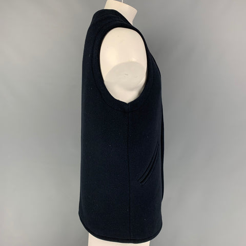 TS (S) Talla XL Chaleco de lana negro con cuello en V