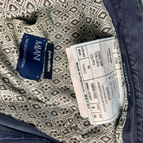 MIANI Size 30 Blue Cotton Cargo Pockets Casual Pants