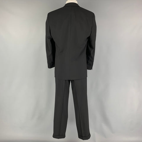 BOSS by HUGO BOSS Size 38 Short Black Virgin Wool Single breasted 34 29 Suit