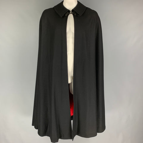 J.PETERMAN Size L Black Red Cape