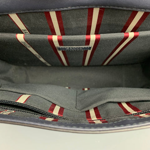 BALLY Navy Leather Rectangle Shoulder Bag