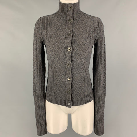 INHABIT Taille S Cardigan à manches longues en mélange de cachemire gris