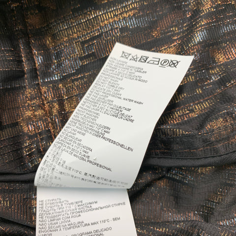 DSQUARED2 Size 6 Gold Silver Polyester Viscose Metallic Jacket