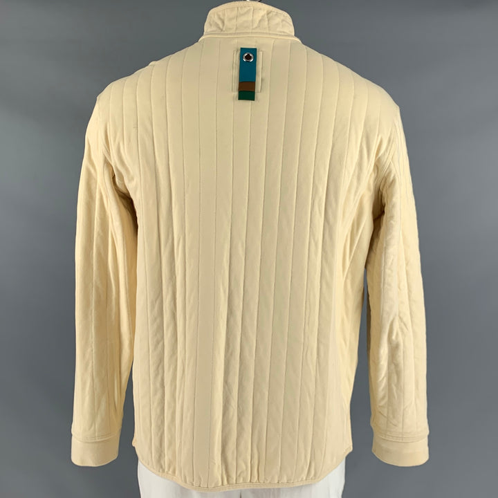 CRAIG GREEN Size L Cream Quilted Cotton Elastane Jacket