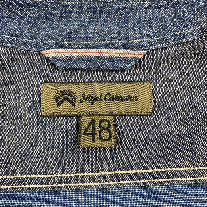 NIGEL CABOURN Size S Blue Mixed Fabrics Cotton Long Sleeve Shirt